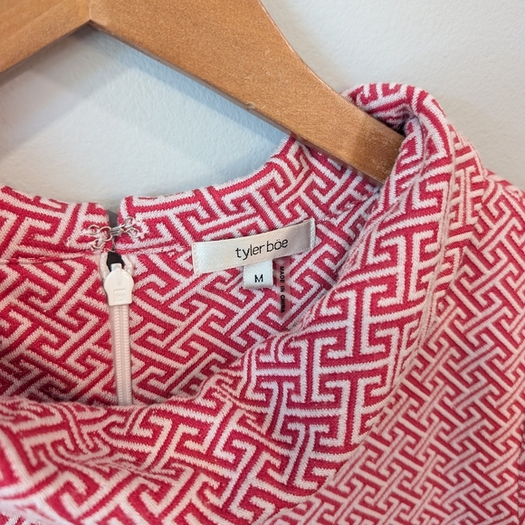 Tyler Boe Pink and White Geometric Dress - Picture 3 of 11